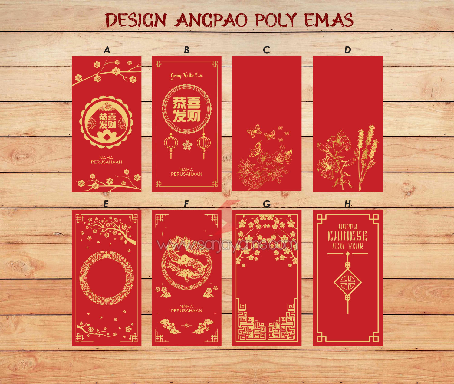 Design Angpao 2026 Tahun Kuda Posisi Berdiri