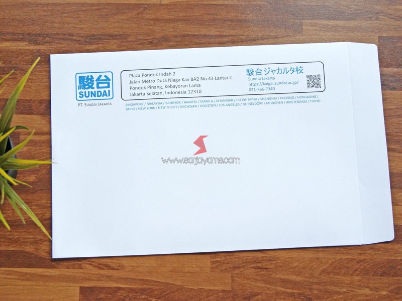 Cetak Amplop Folio - PT Sundai Jakarta
