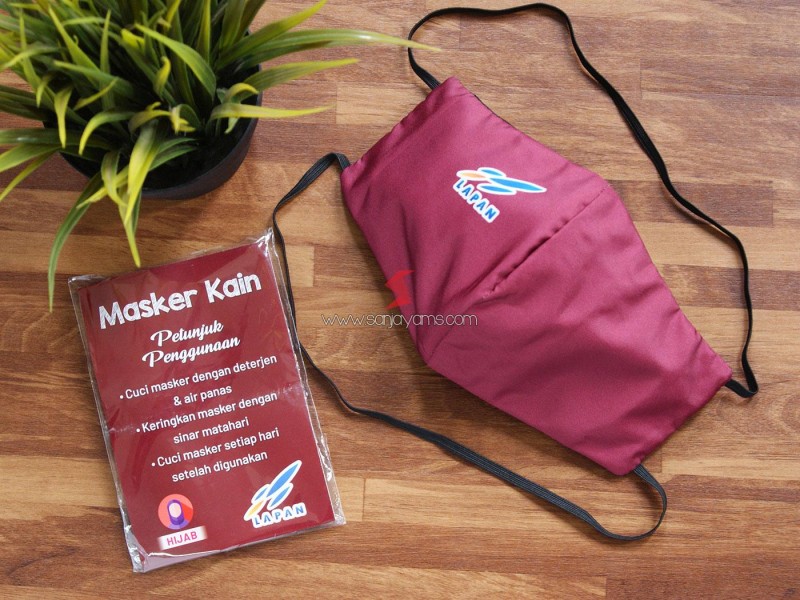 Cetak Masker Kain Hijab Printing Premium Lapan