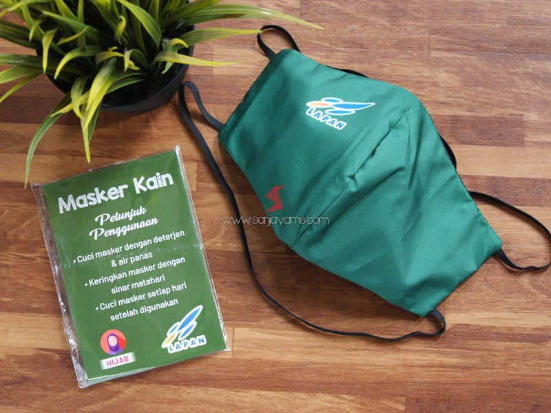 Cetak Masker Kain Hijab Printing Premium Lapan