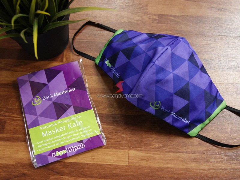 Cetak Masker Kain Printing Premium Bank Muamalat