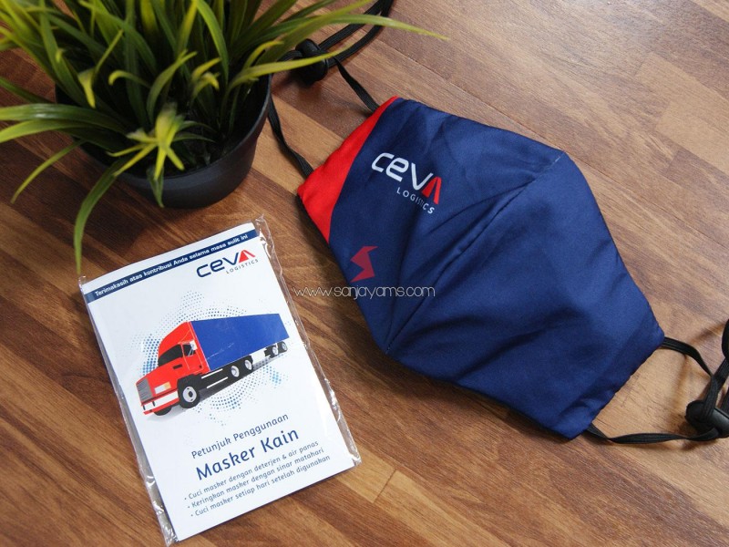 Cetak Masker Kain Printing Premium Ceva Logistics