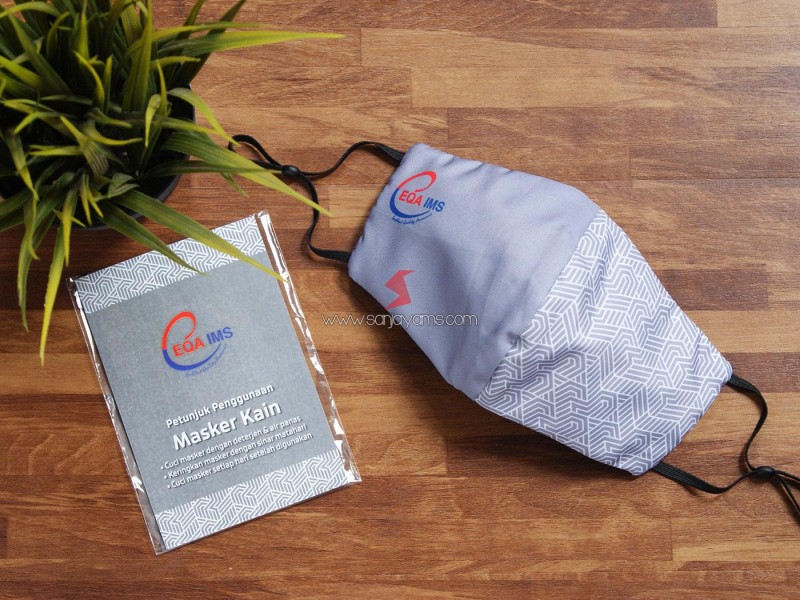 Cetak Masker Kain Printing Premium EQA