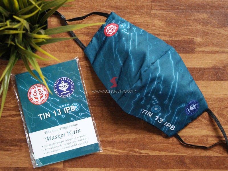 Cetak Masker Kain Printing Premium IPB