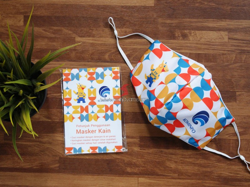 Cetak Masker Kain Printing Premium Kominfo