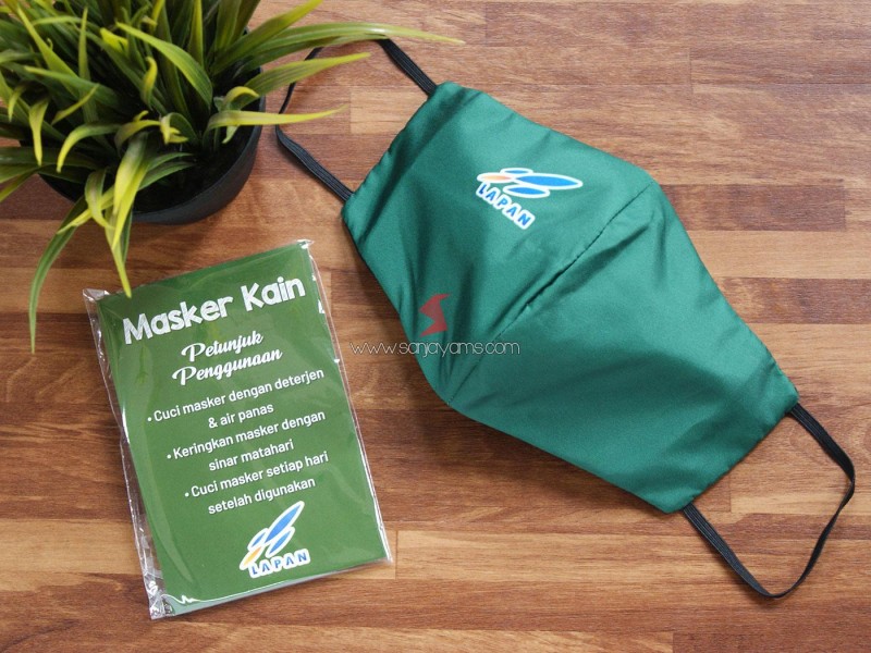 Cetak Masker Kain Printing Premium Lapan