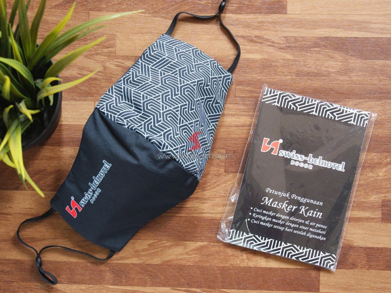 Cetak Masker Kain Printing Premium Swiss belhotel