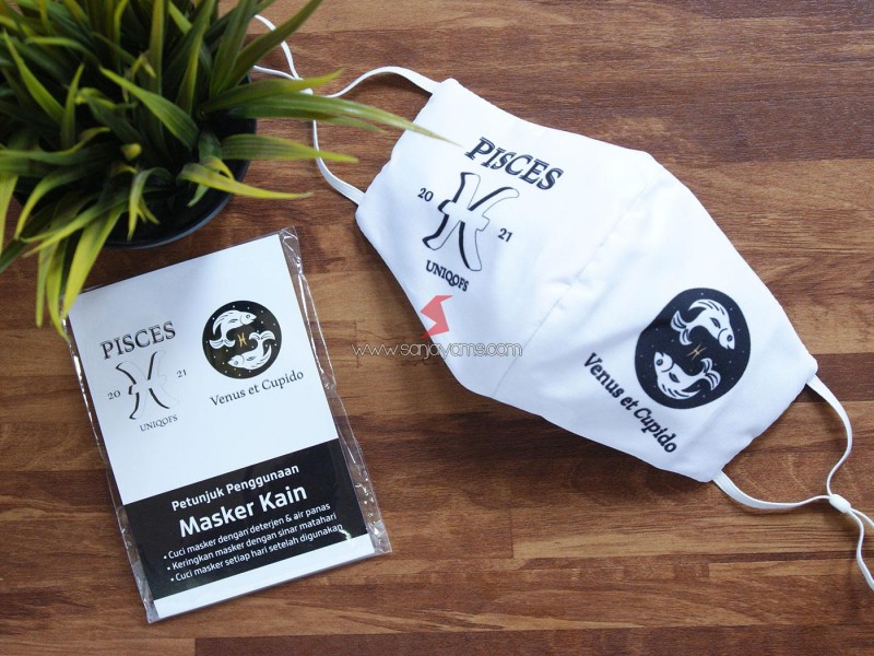 Cetak Masker Kain Printing Premium Unikofs Zodiak