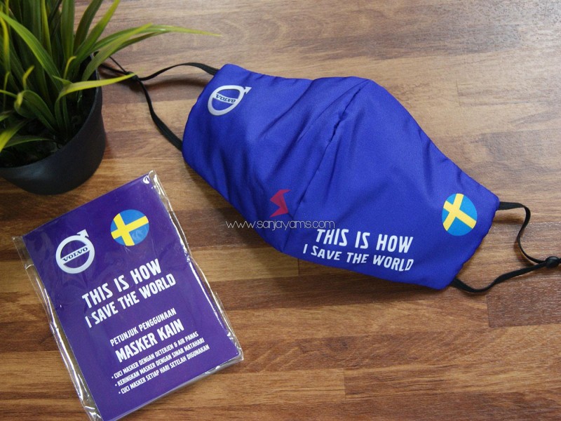 Cetak Masker Kain Printing Premium Volvo