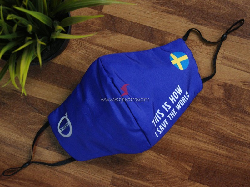 Cetak Masker Kain Printing Premium Volvo