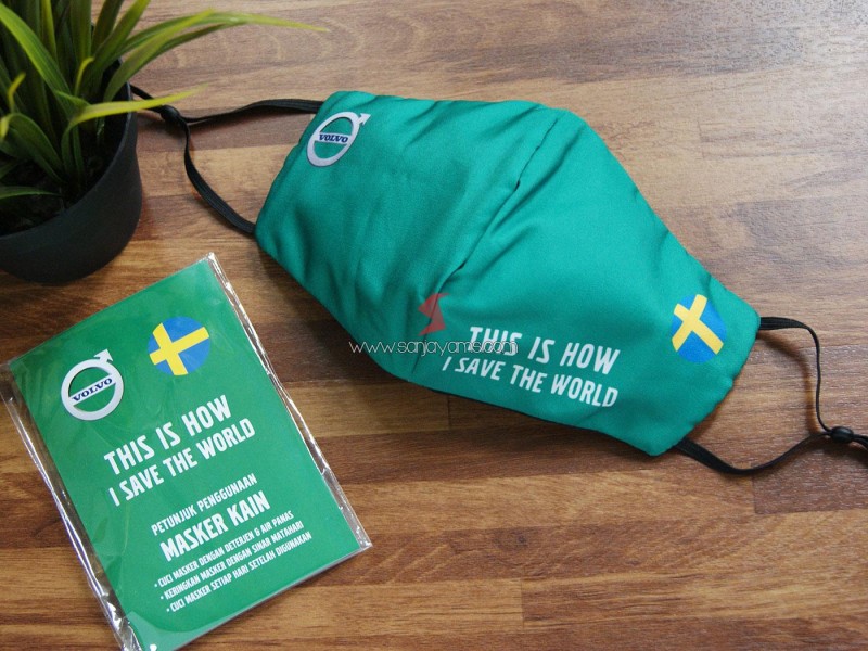 Cetak Masker Kain Printing Premium Volvo