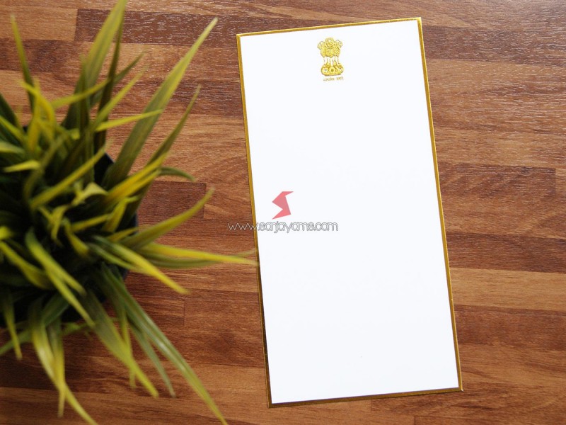 Cetak Menu Card - Embassy India