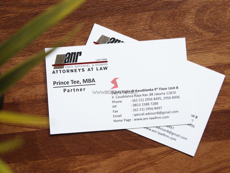 Kartu Nama Kantor Hukum - ANR Law Firm