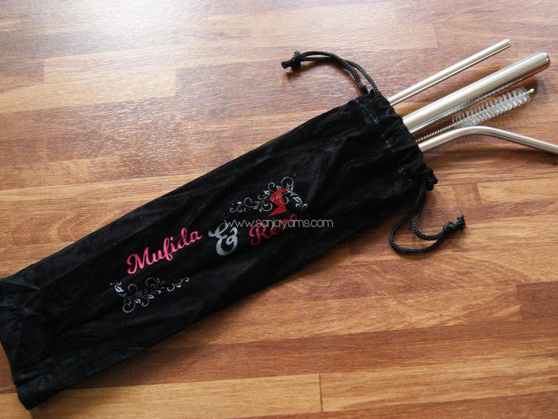 Sedotan stainless souvenir pernikahan