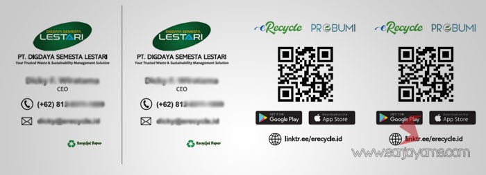 Kartu Nama Daur Ulang Digdaya