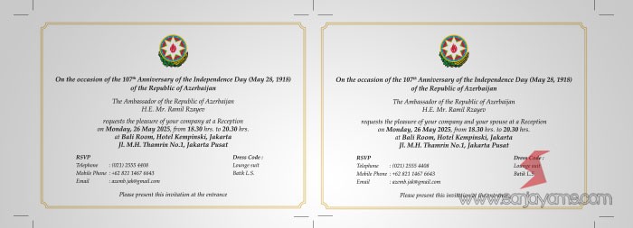 Kartu Undangan Embassy Azerbaijan