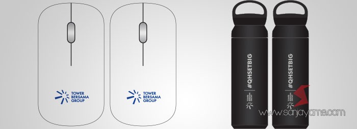 Mouse dan Tumbler Tower Bersama