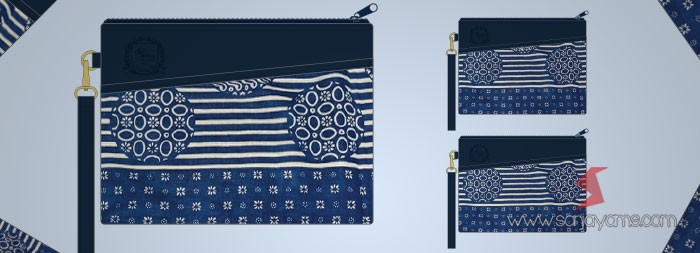 Pouch Kulit Batik Sekolah Binus