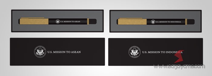 Pulpen Batik - Souvenir Pen Batik US Mission to Indonesia