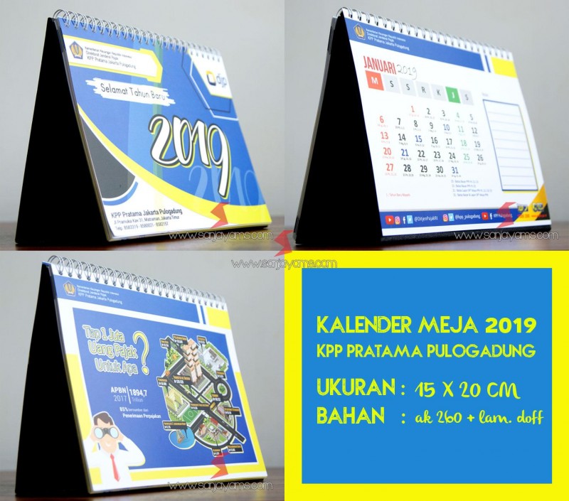 Cetak Kalender Meja 2019 Berkualitas di Jakarta