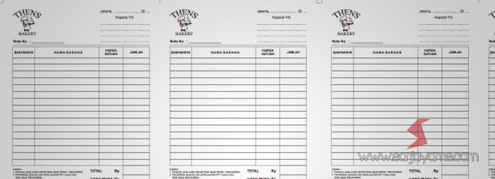 Form Invoice Thnes Bakery