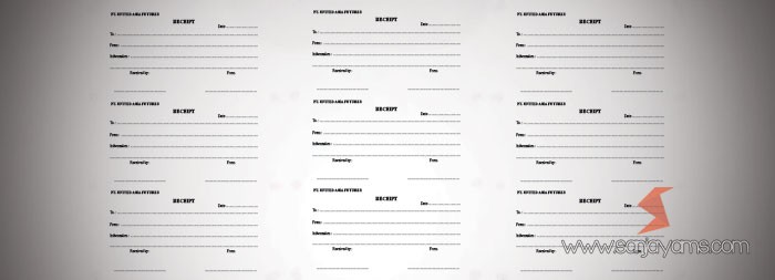 Form Receipt United Asia