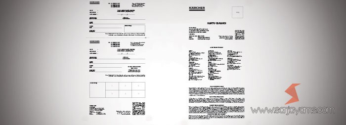 Kartu Garansi Karcher