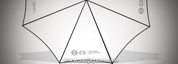 Payung Golf Putih Nissan