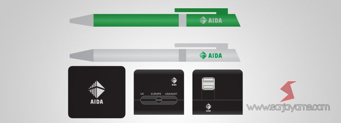 Pen dan Travel Adaptor  - PT. AIDA