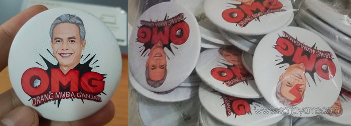 Pin Promosi Capres Ganjar Pranowo