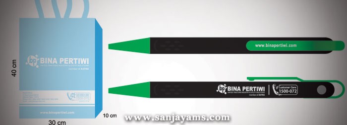 Souvenir Tas dan Pen PT Bina Pertiwi